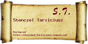 Stenczel Tarziciusz névjegykártya